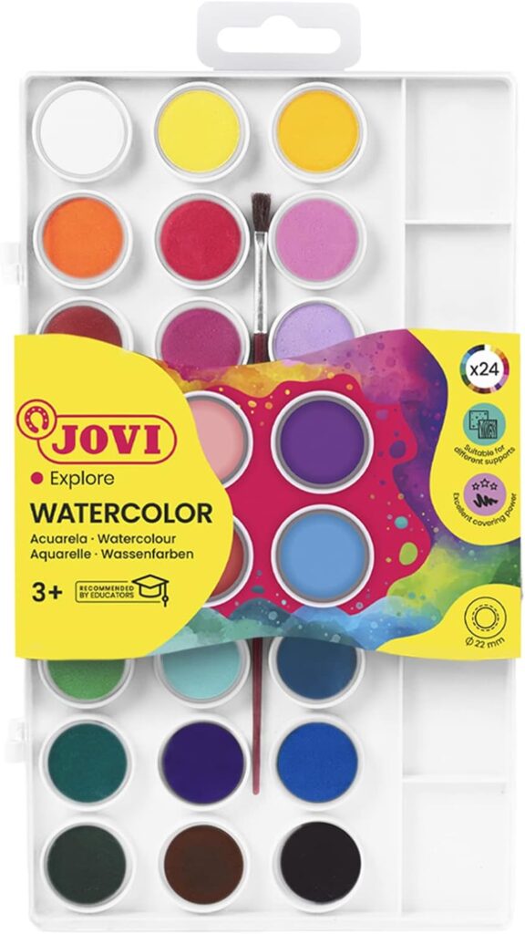 Acuarela jovi 24 colores estuche de plastico