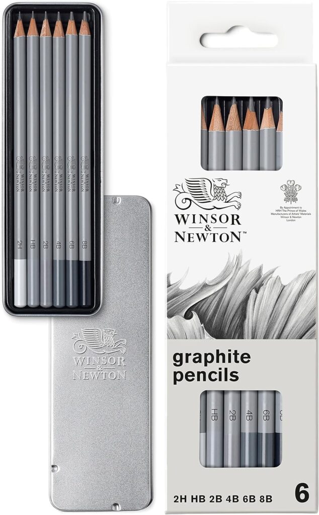 Winsor & Newton Studio Collection Set Lata de Lápices Gráficos - 6 unidades